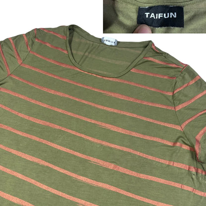 Taifun® Olive Copper Striped T Shirt-S