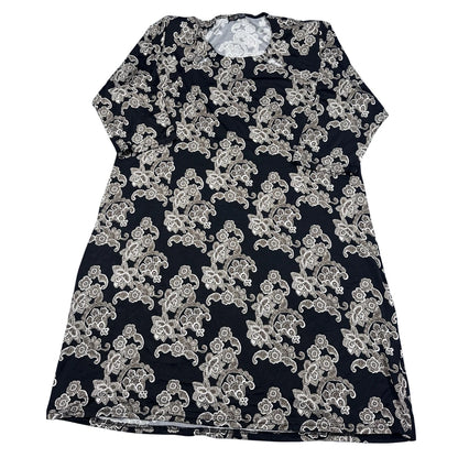 Victor® Black Paisley Print Long Sleeve Tunic-XXL