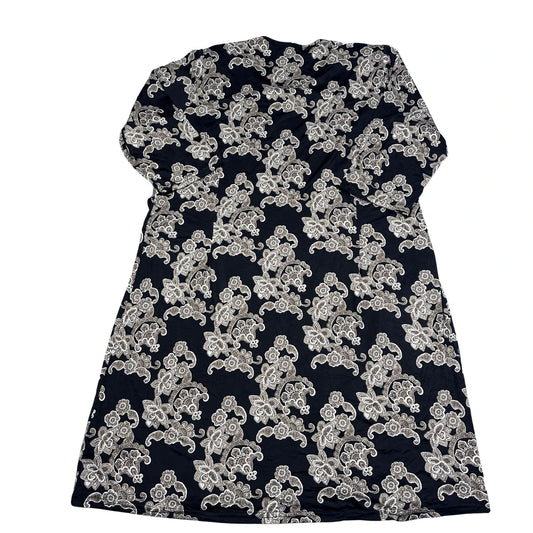 Victor® Black Paisley Print Long Sleeve Tunic-XXL