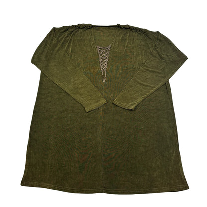 Unbranded Green Women's Sleeve Tunic T Shirts