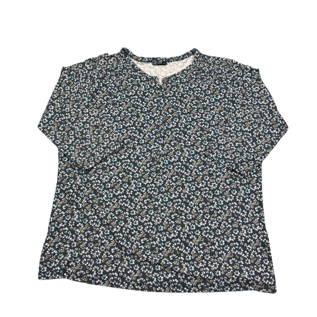 Laura Torelli Teal Women's Print Top-44/46 T Shirts