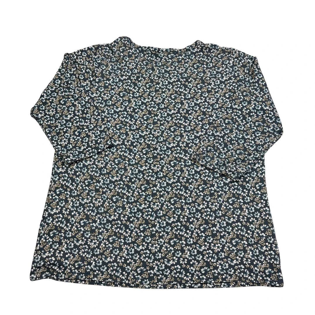 Laura Torelli Teal Women's Print Top-44/46 T Shirts