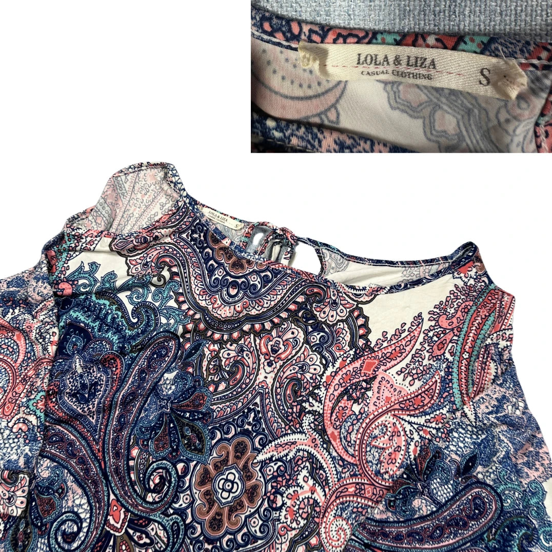 Lola Liza Navy Women's Back Top-S T Shirts