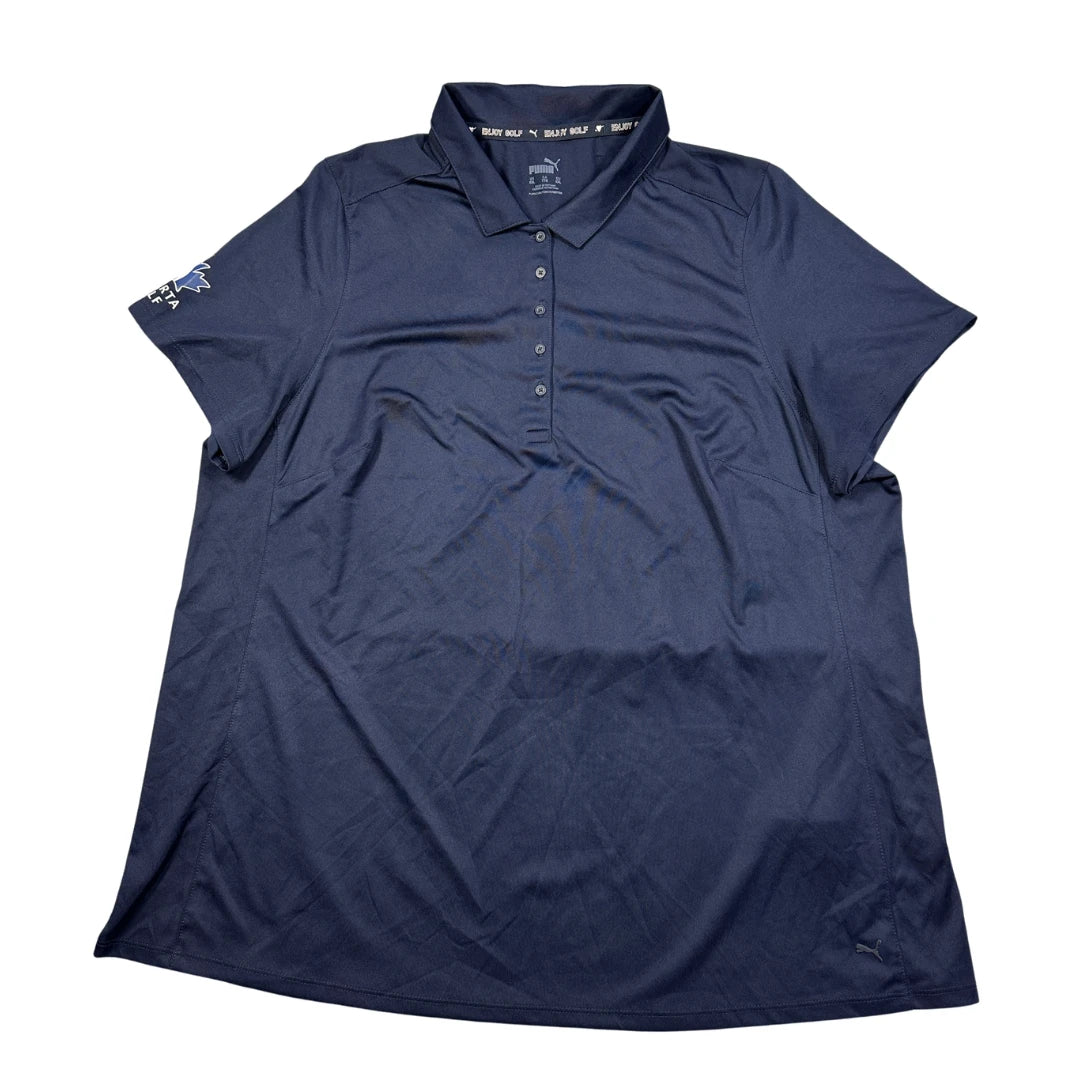 Puma Navy Women's Polo Shirt-XXL Activewear Gym Shirts