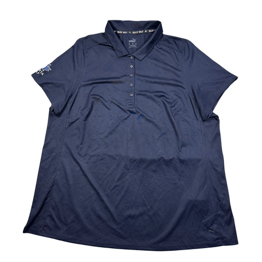 Puma Navy Women's Polo Shirt-XXL Activewear Gym Shirts