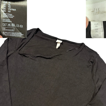 H&M Black Women's Sleeve Top-XL T Shirts