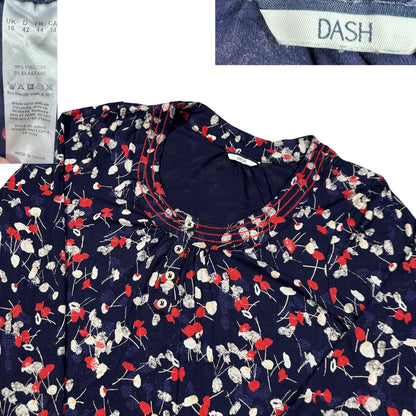 Dash Navy Women's Sleeve Top-UK16 T Shirts
