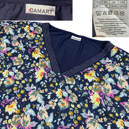 Damart Navy Women's Neck Top-M T Shirts