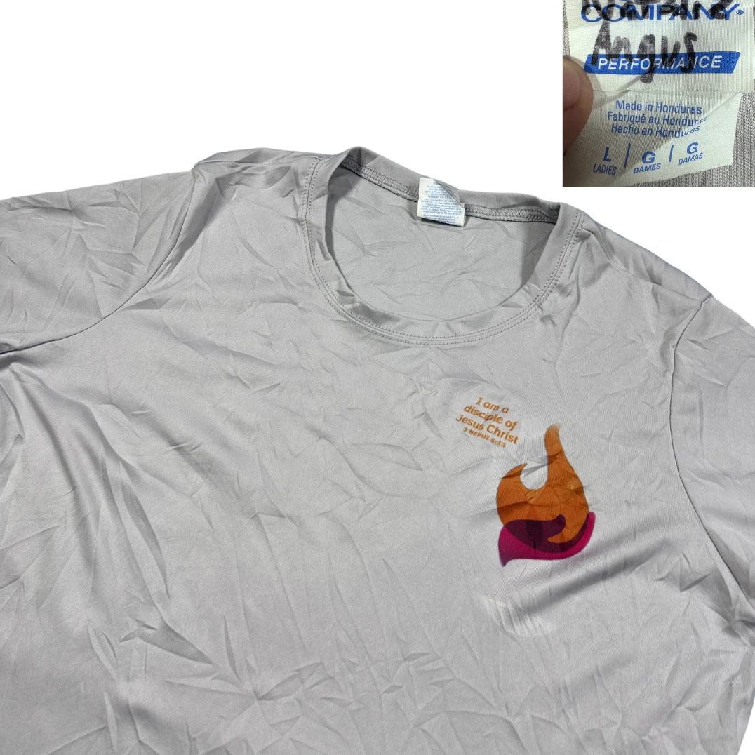 Unbranded Grey Women's T Shirt-L Activewear Gym Shirts