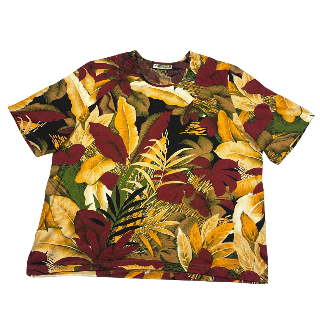 Janine Pauporte® Tropical Leaf Print T Shirt-XL