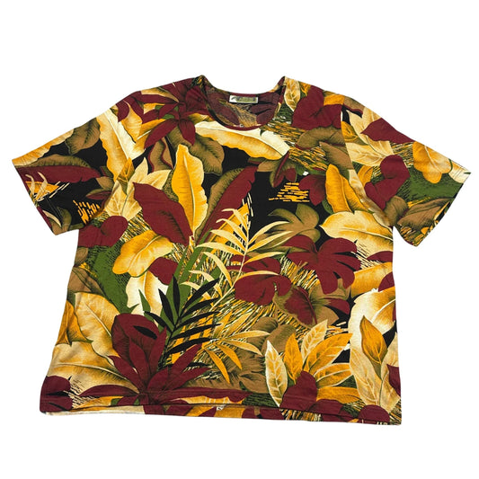 Janine Pauporte® Tropical Leaf Print T Shirt-XL