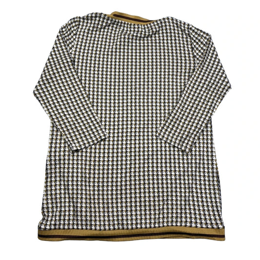 Laura Torelli® Brown Geometric Print Long Sleeve Top-S