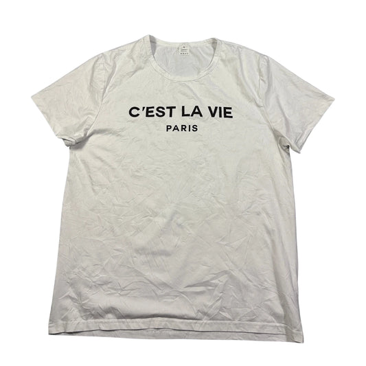 Unbranded White C'est La Vie T Shirt-L