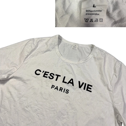 Unbranded White C'est La Vie T Shirt-L