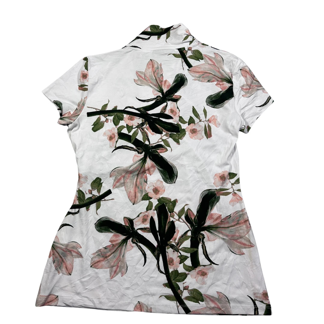 DKNY® White Floral Print Shirt-M