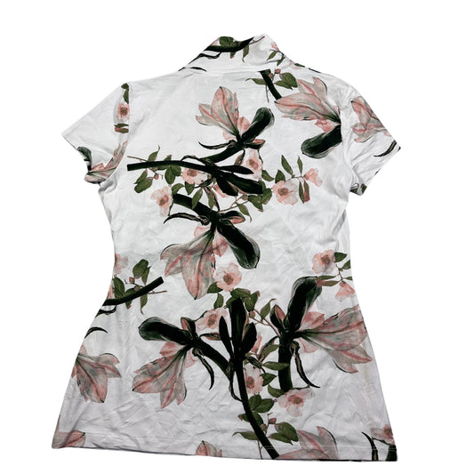 DKNY® White Floral Print Shirt-M