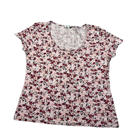 Un1Deux2Trois3® Pink Floral T Shirt-M