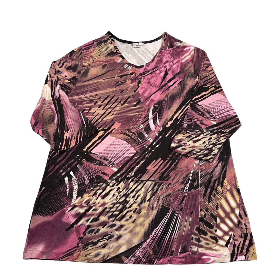 C Trapp® Pink Abstract Print Top-L