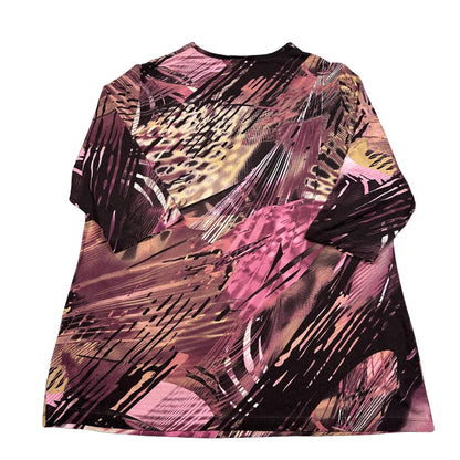 C Trapp® Pink Abstract Print Top-L