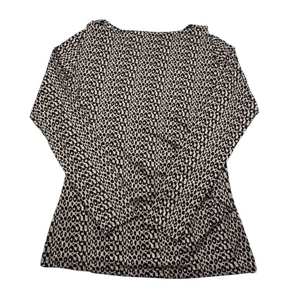 Comma® Beige Black Animal Print Top-M
