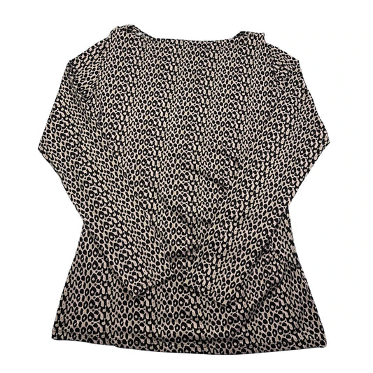 Comma® Beige Black Animal Print Top-M