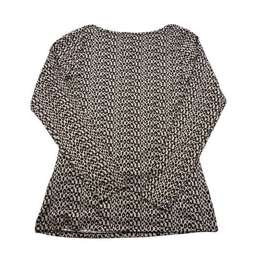 Comma® Beige Black Animal Print Top-M