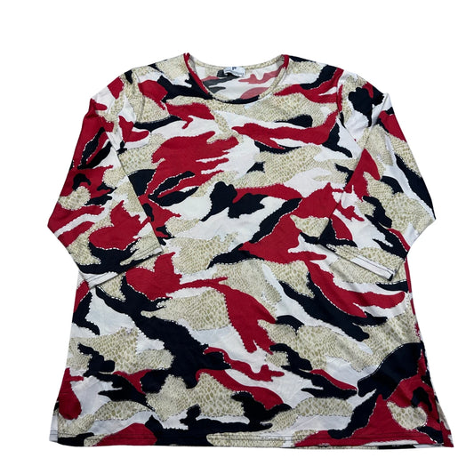 Frankenwalder® Red Camo Print Top-L