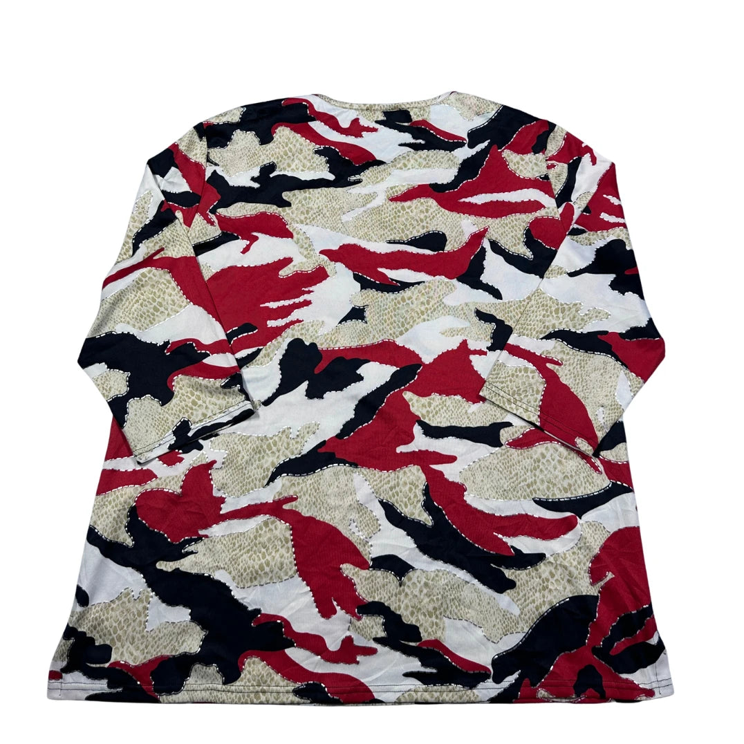 Frankenwalder® Red Camo Print Top-L