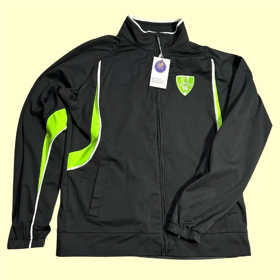 🧥 Augusta Sportswear Black & Neon Green Track Jacket