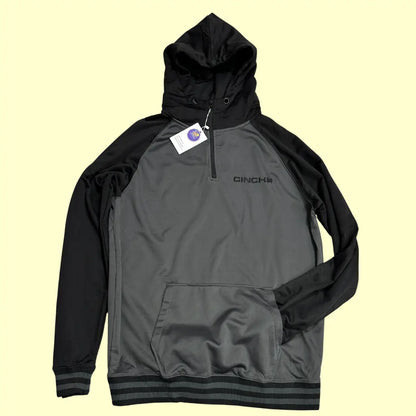 🧥 CINCH Two-Tone Half-Zip Hoodie (Men’s L)