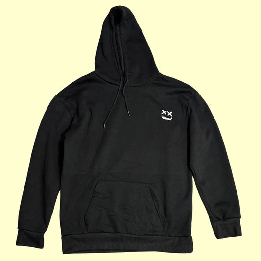 🖤 ROMWE Black Graphic Hoodie – Unisex (Medium)
