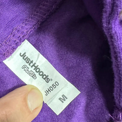 💜 University of Portsmouth “ASK ME” Purple Zip-Up Hoodie – Medium