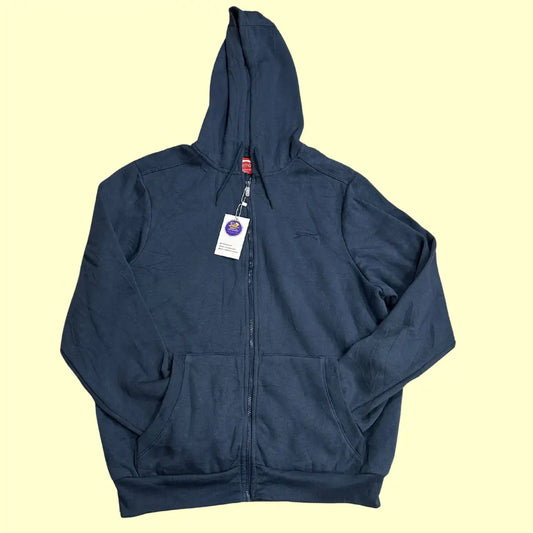 🔵 Slazenger Navy Blue Zip-Up Hoodie – Medium