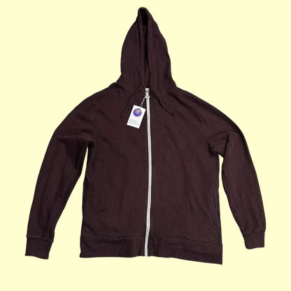 🟤 ASOS Brown Zip-Up Hoodie – Medium