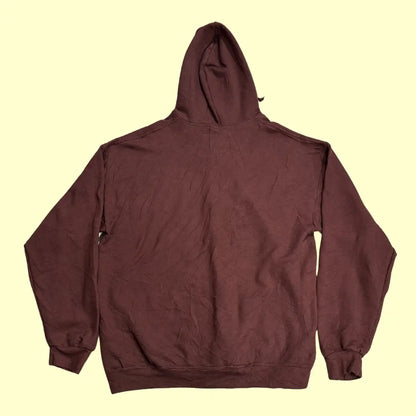 🧥 Fruit of the Loom Maroon Zip-Up Hoodie – Large