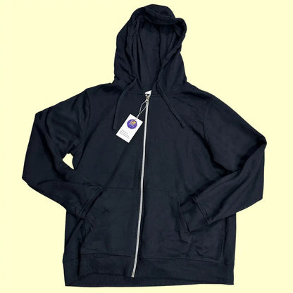 ⚫ Primark Cares Black Zip-Up Hoodie – Large