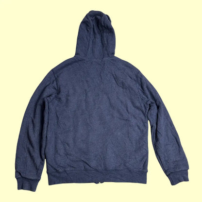 🔵 Country Road Fleece-Lined Zip-Up Hoodie – Medium