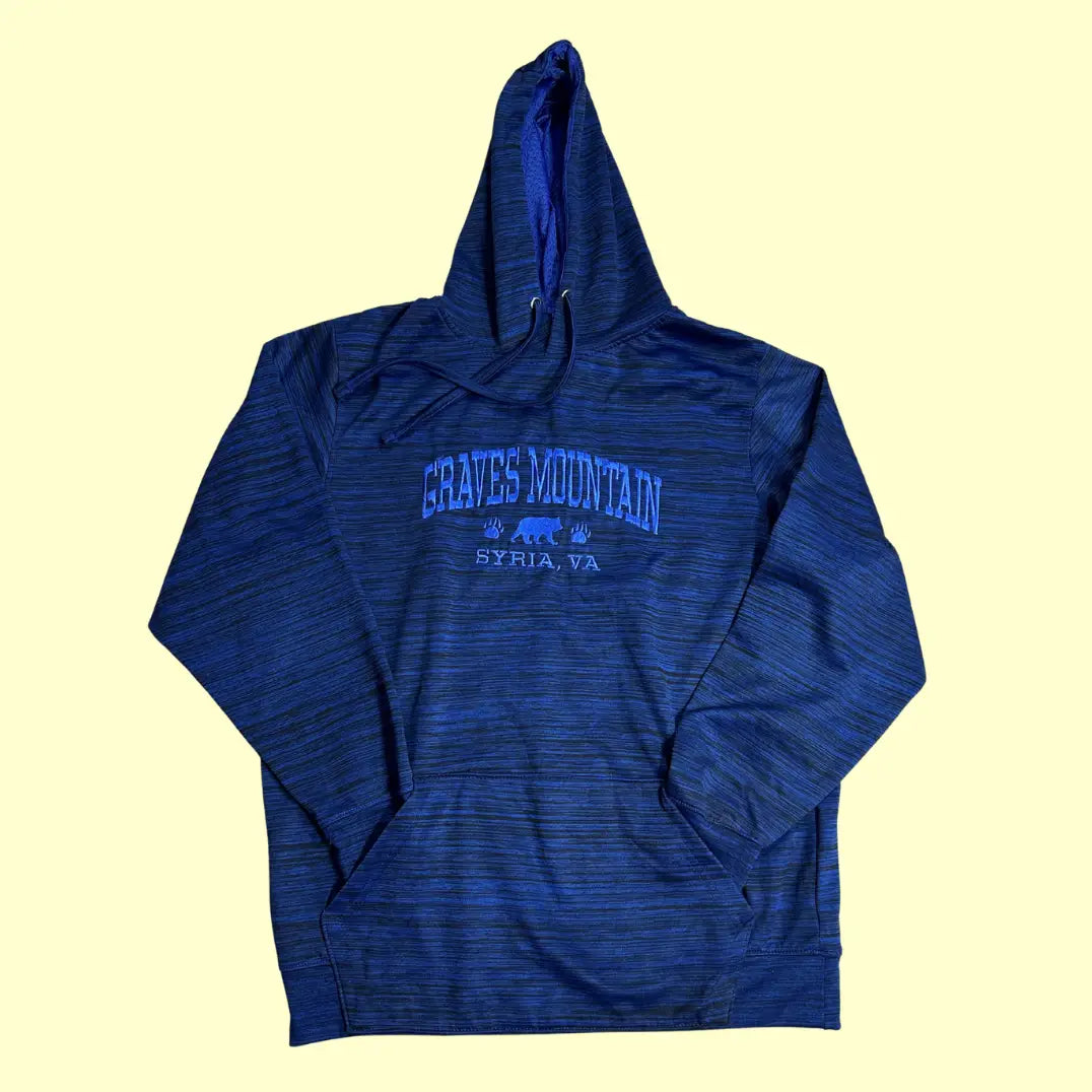 🔵 Graves Mountain Athletic Hoodie – Blue Heather