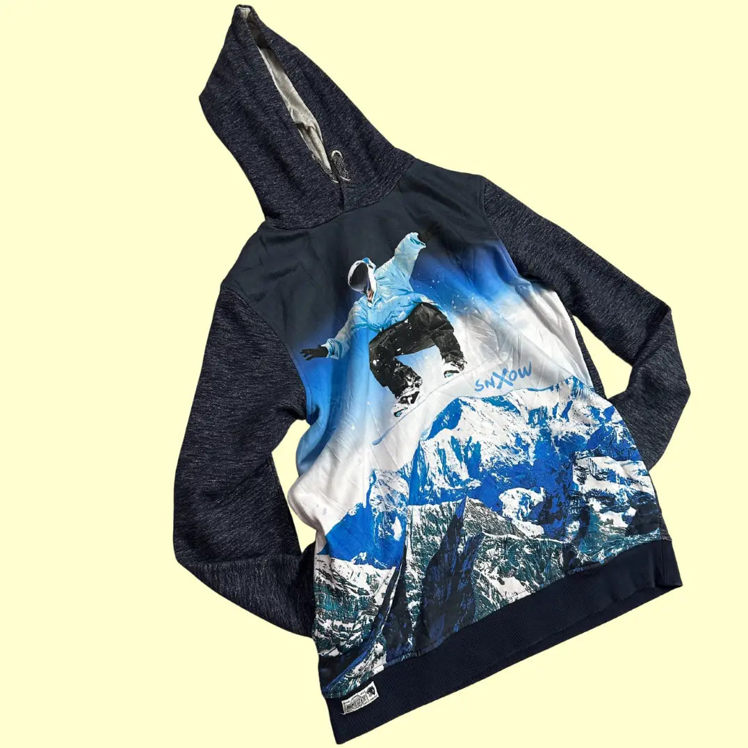 🏔️ Homestate Snowboard Graphic Hoodie – Mountain Blue