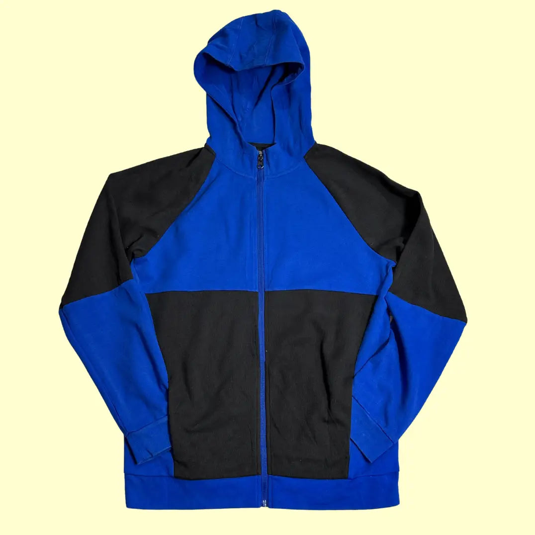 🧢 Athletic Works Blue & Black Zip-Up Hoodie