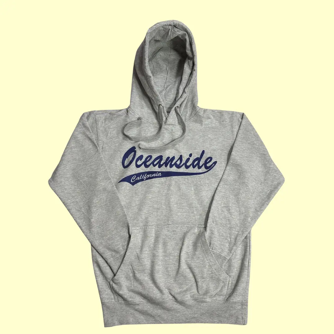 🌊 Cotton Heritage “Oceanside California” Grey Hoodie
