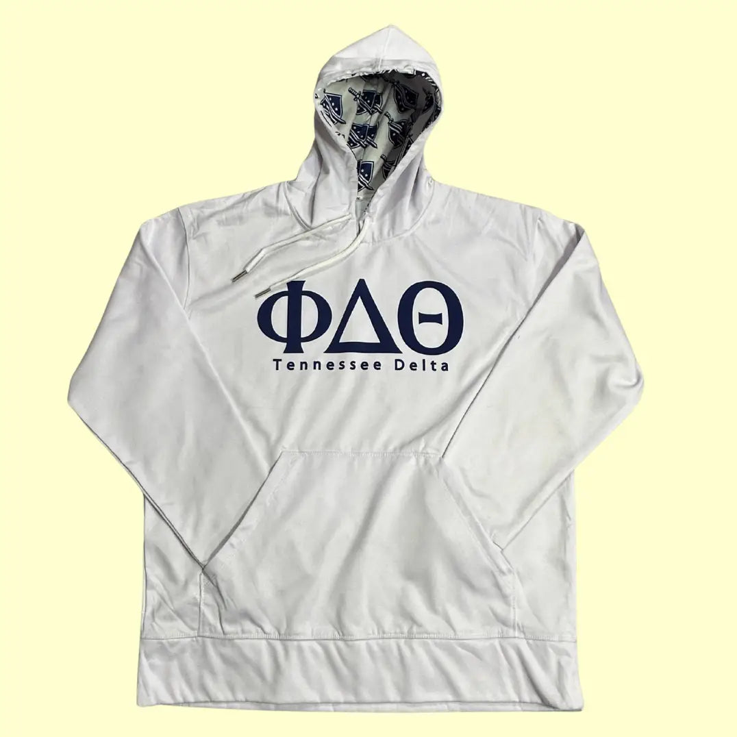 🤍 Phi Delta Theta “Tennessee Delta” White Hoodie
