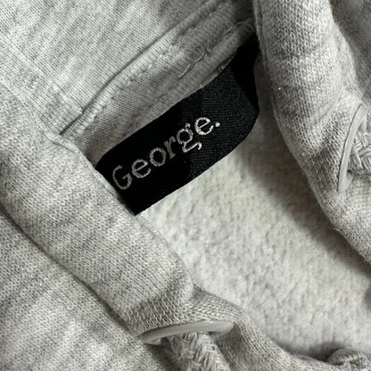 🩶 George. Classic Light Grey Zip-Up Hoodie