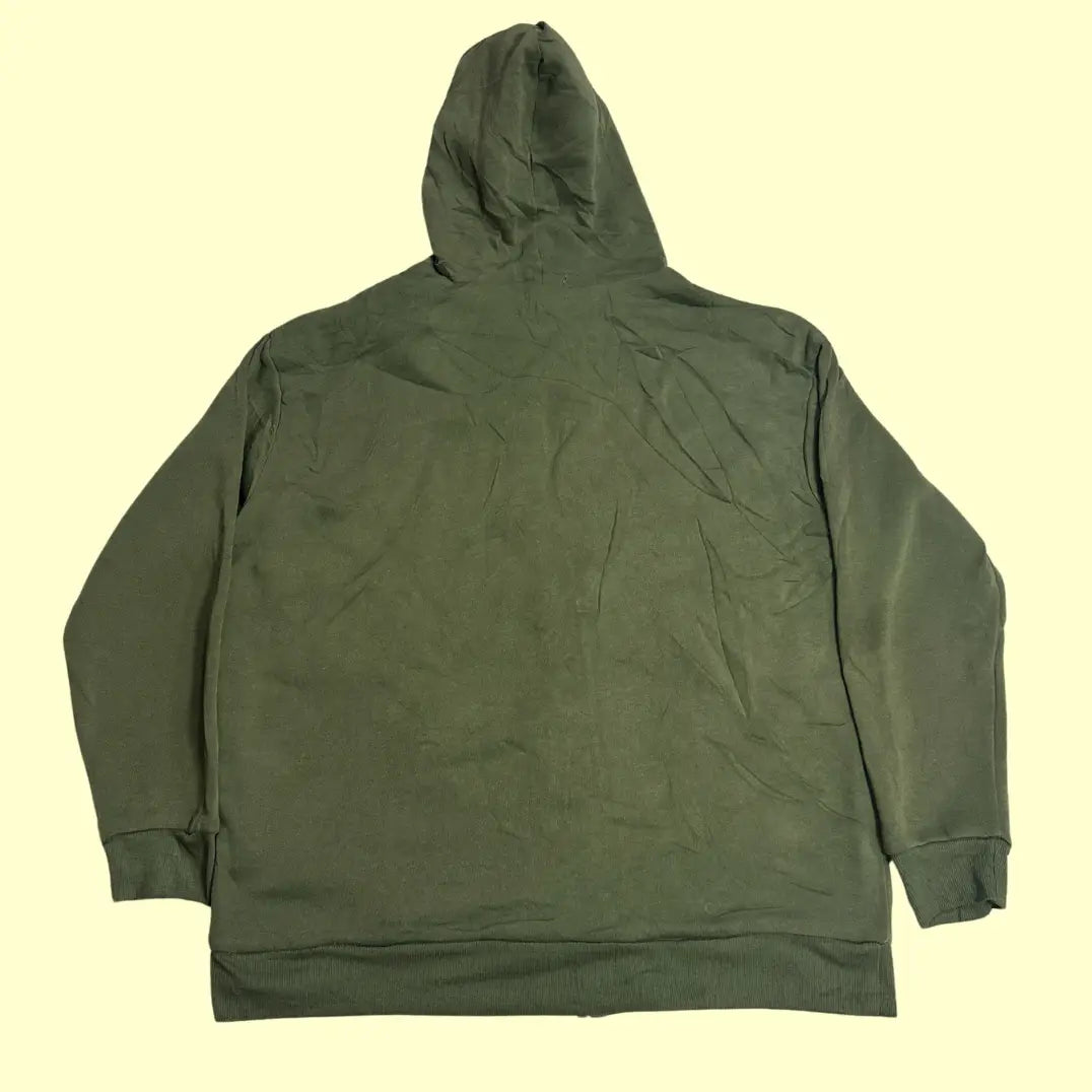 🌿 Birch & Stone Olive Sherpa-Lined Zip Hoodie