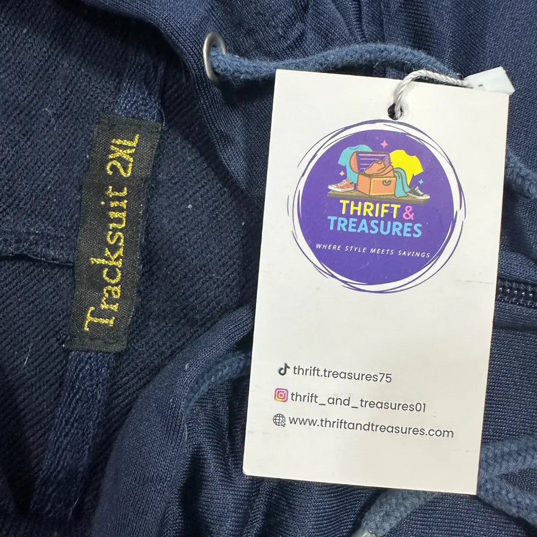 💙 Tracksuit 2XL Navy Zip Hoodie