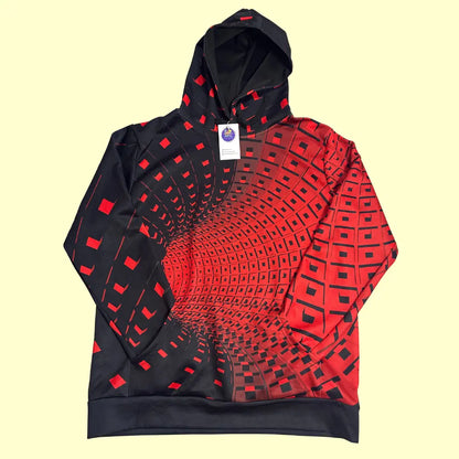 🔥 Red & Black Anime Graphic Hoodie