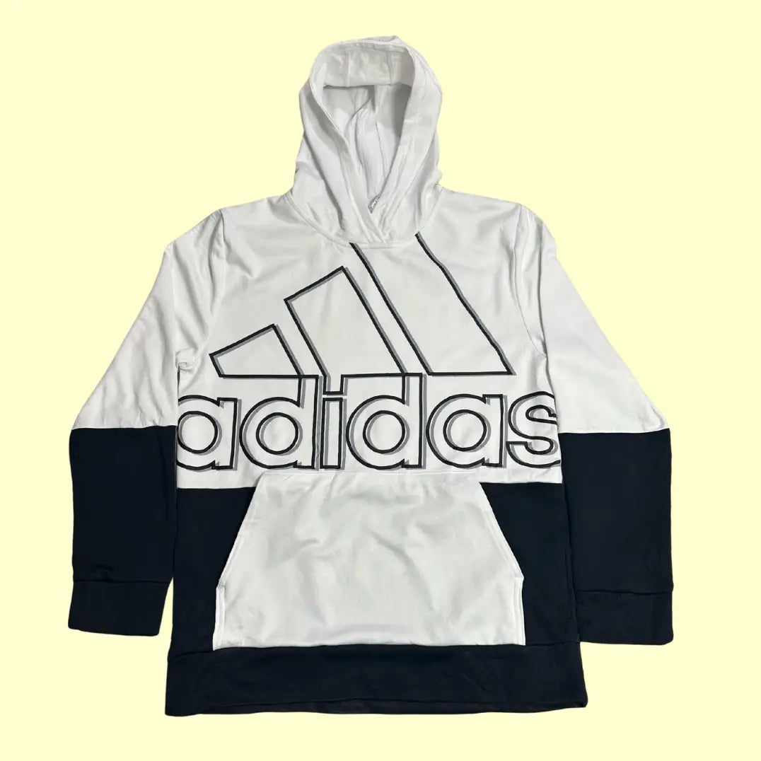 ⚫⚪ Adidas Black & White Logo Hoodie