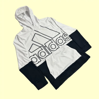 ⚫⚪ Adidas Black & White Logo Hoodie