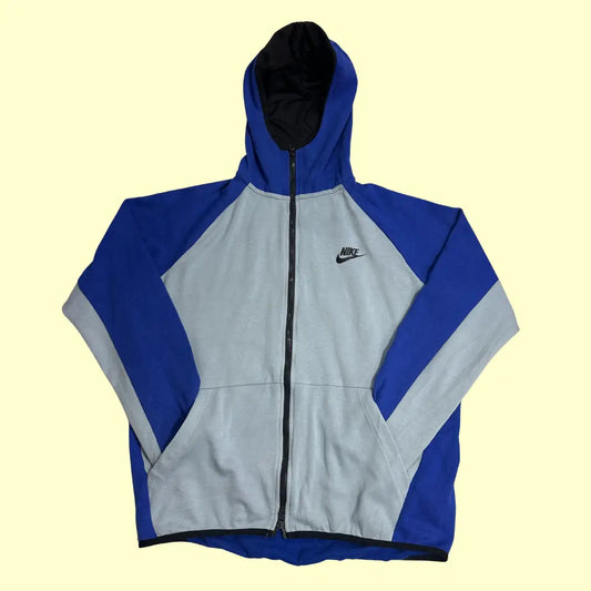 🔵 Nike Blue & Grey Full-Zip Hoodie