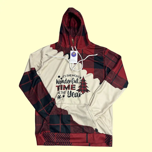 ❤️ Christmas Plaid “Wonderful Time of the Year” Hoodie